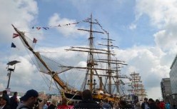 La nave veliero Amerigo Vespucci per i cadetti della Marina Militare Italiana a Dublino