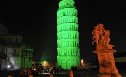 Torre di pisa verde. Glogal Greening