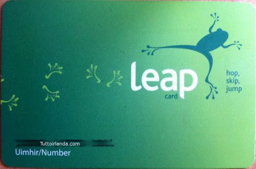 Leap card usata a Dublino per bus, dart, luas