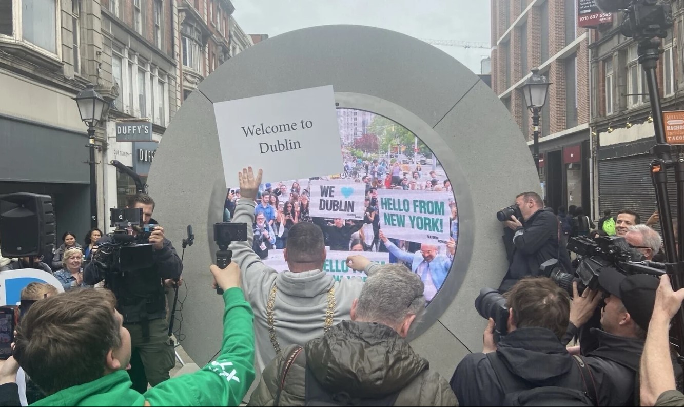 Sindaco di Dublino inaugura Dublin portal in data 8 MAggio 2024. Foto credito RTE Irlanda
