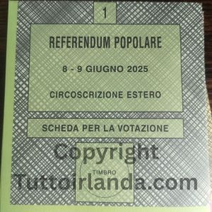 Scheda 1 - referendum popolare 8-9 giugno 2025