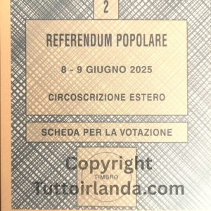 Scheda 2 arancione - referendum popolare giugno 2025